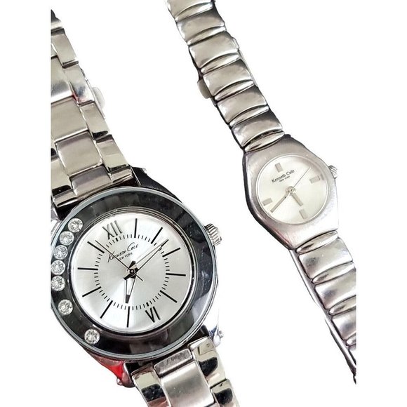 Kenneth Cole Accessories - KENNETH Cole New York Ladies Stainless Steel Crystal Women's Watch Lot of 2